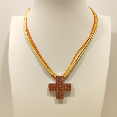 "Argento" - Girocollo Croce