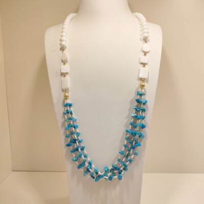 "Asako" - TURCHESE - AGATA BIANCA - Collana