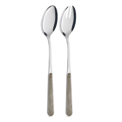 "Neva" - BISTROT - Coppia Insalata Bianca Wood Collection