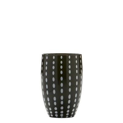"Zafferano" - PERLE - Bicchiere Nero