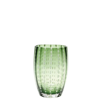 "Zafferano" - PERLE - Bicchiere Verde Inglese