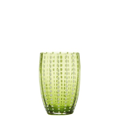 "Zafferano" - PERLE - Bicchiere Verde Mela