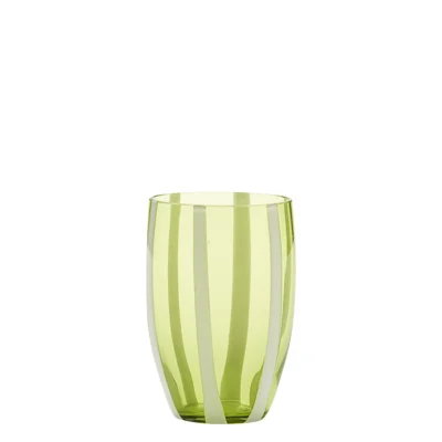 "Zafferano" - GESSATO - Bicchiere Verde Mela